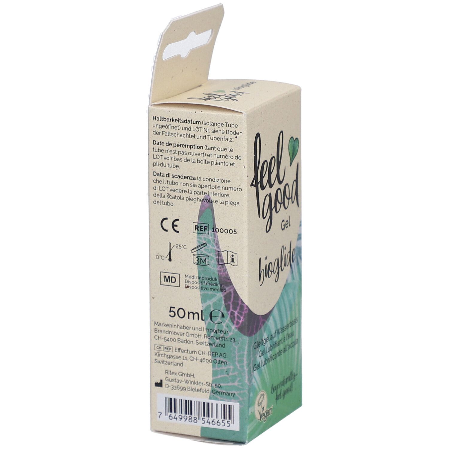 Gel lubrifiant à base d'eau FEELGOOD - Naturel et doux pour la peau