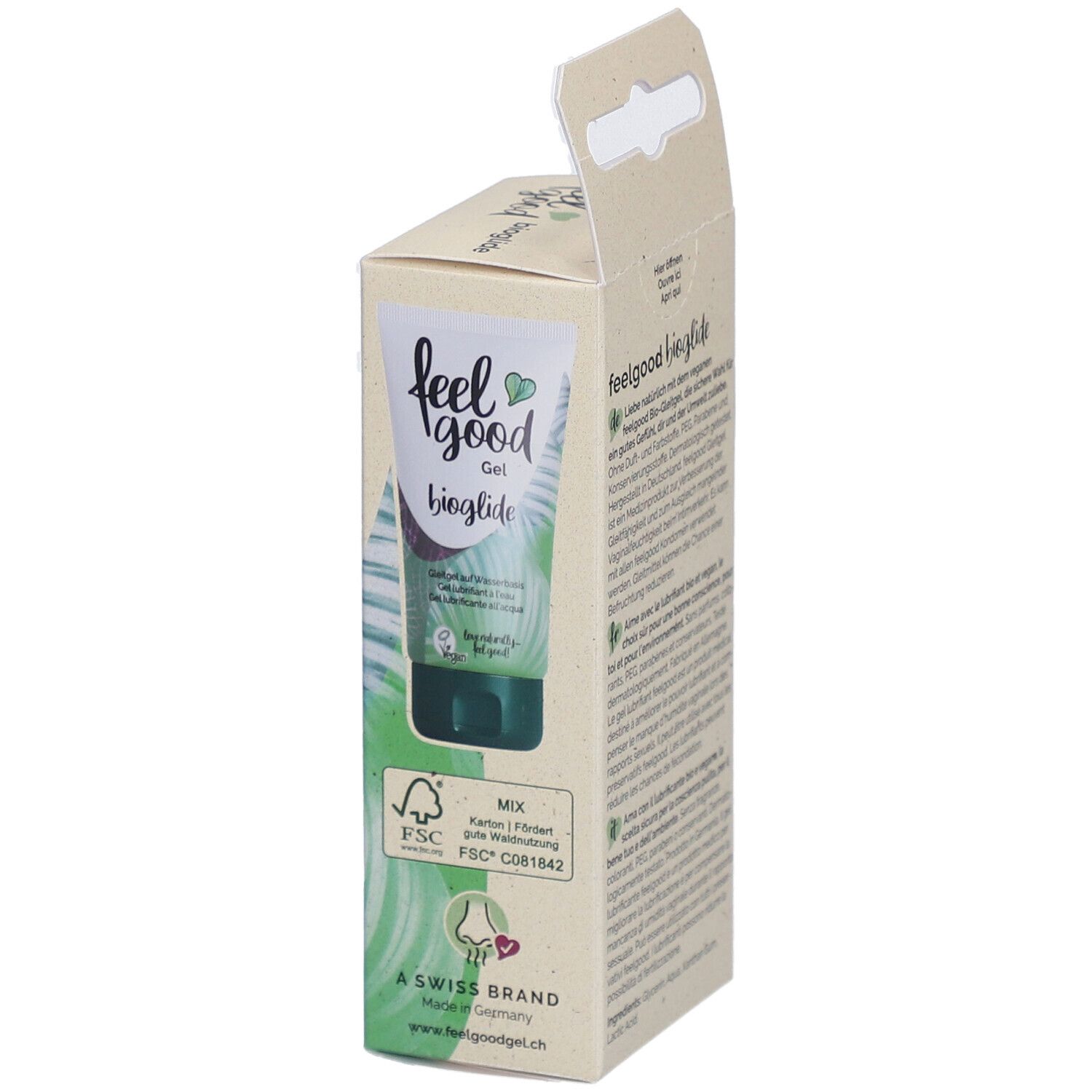 Gel lubrifiant à base d'eau FEELGOOD - Naturel et doux pour la peau
