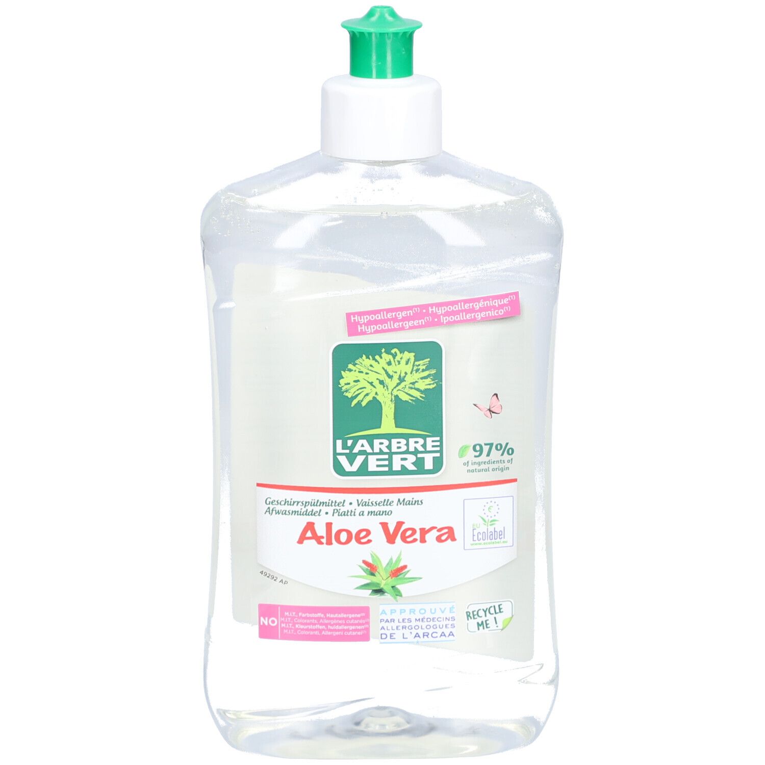 L'ARBRE VERT Afwasmiddel Aloe Vera