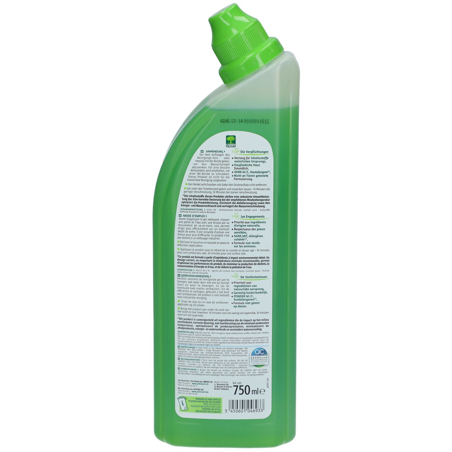L'ARBRE VERT Gel WC Romarin intense