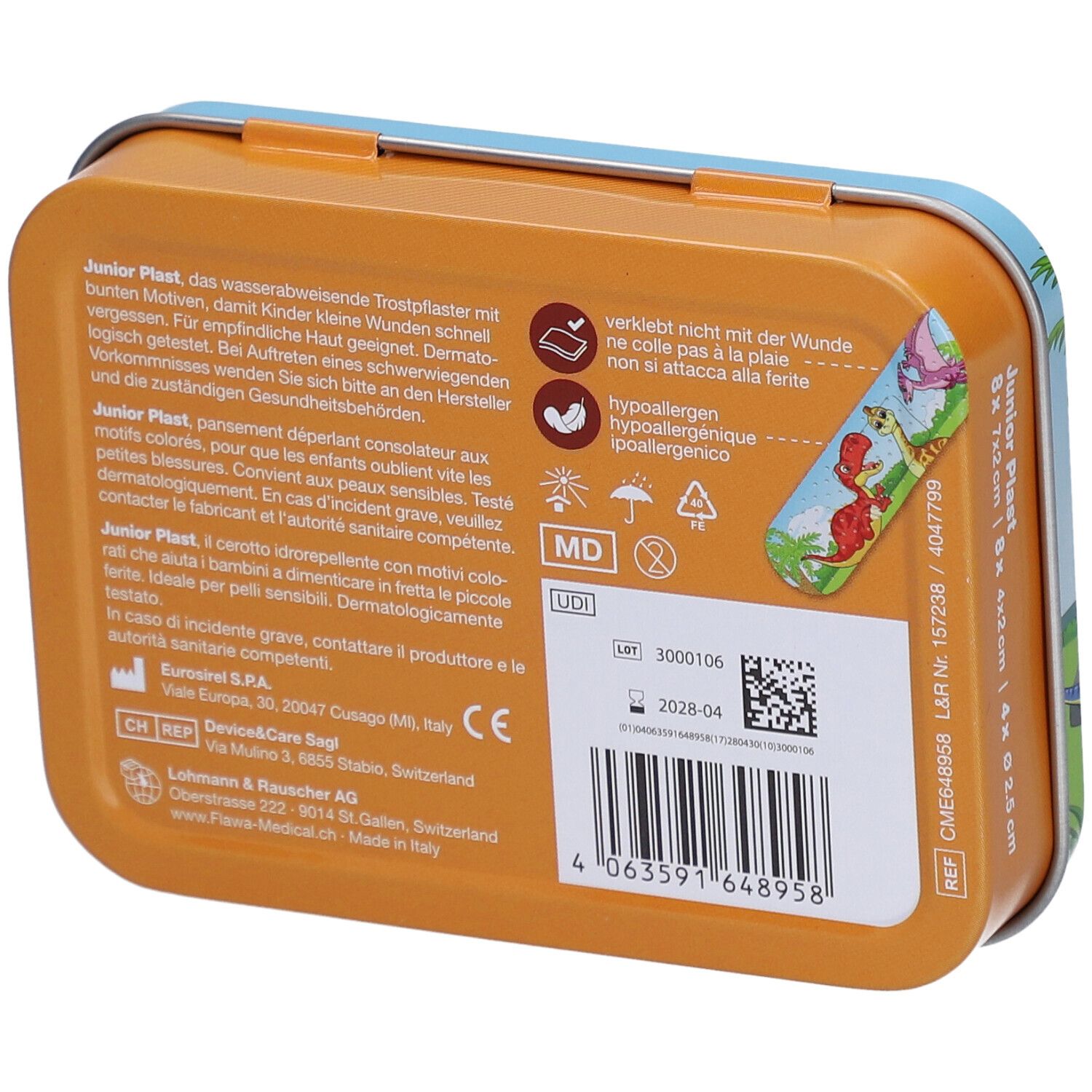 flawa® Junior Plast Kinderpleisters blik Dinosaurus