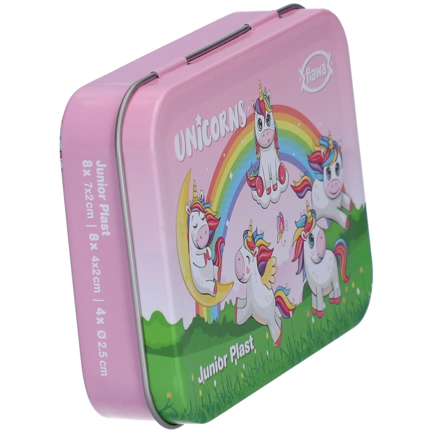 flawa® Junior Plast Pansements pour enfants boîte métallique licorne