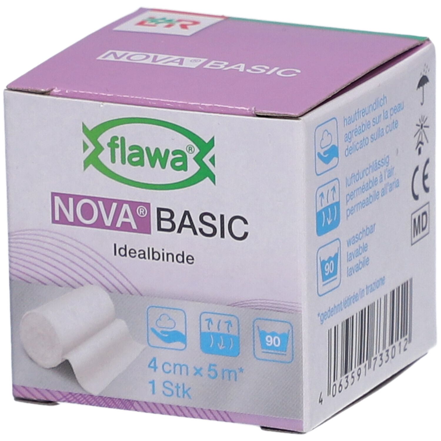 flawa® Nova® Basic Bande élastique type "Ideal" 4 cm x 5 m