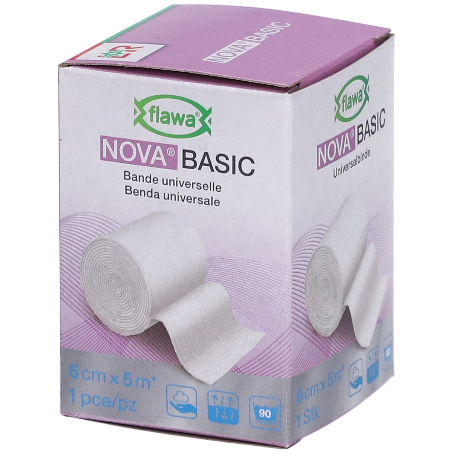 FLAWA Nova Basic elastisch Ideaalbinde 6 cm x 5 m