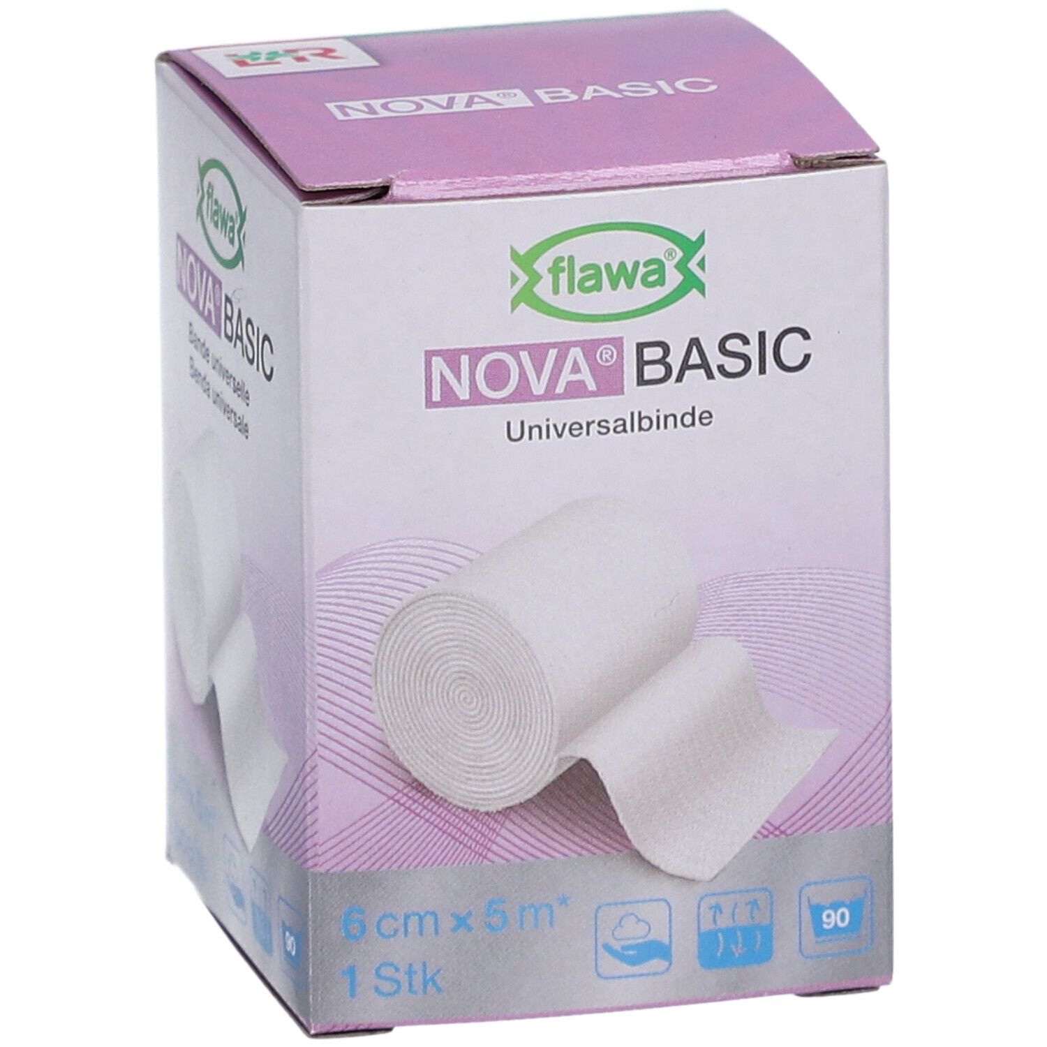FLAWA Nova Basic elastisch Ideaalbinde 6 cm x 5 m