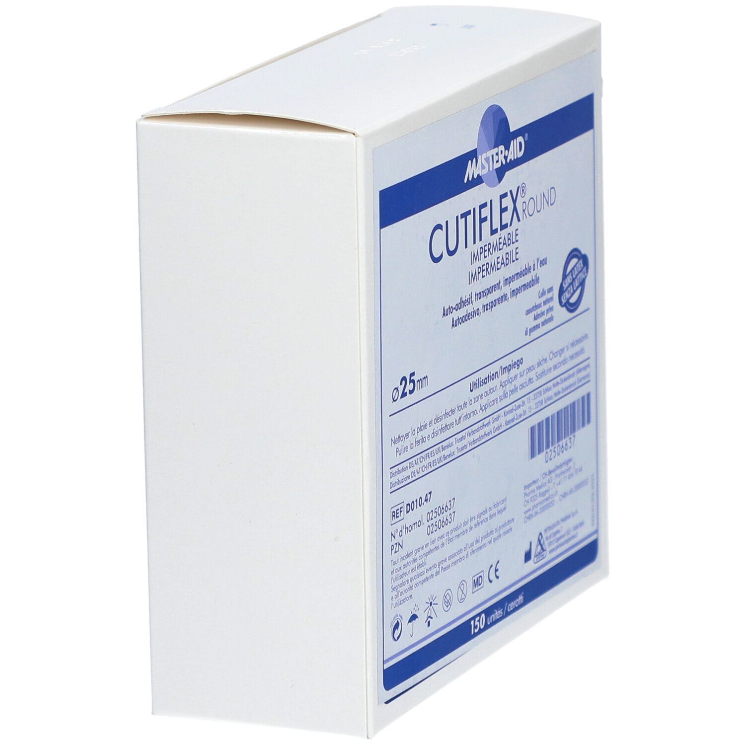 Master Aid® CUTIFLEX® Pansements Ronds Waterproof 25 mm