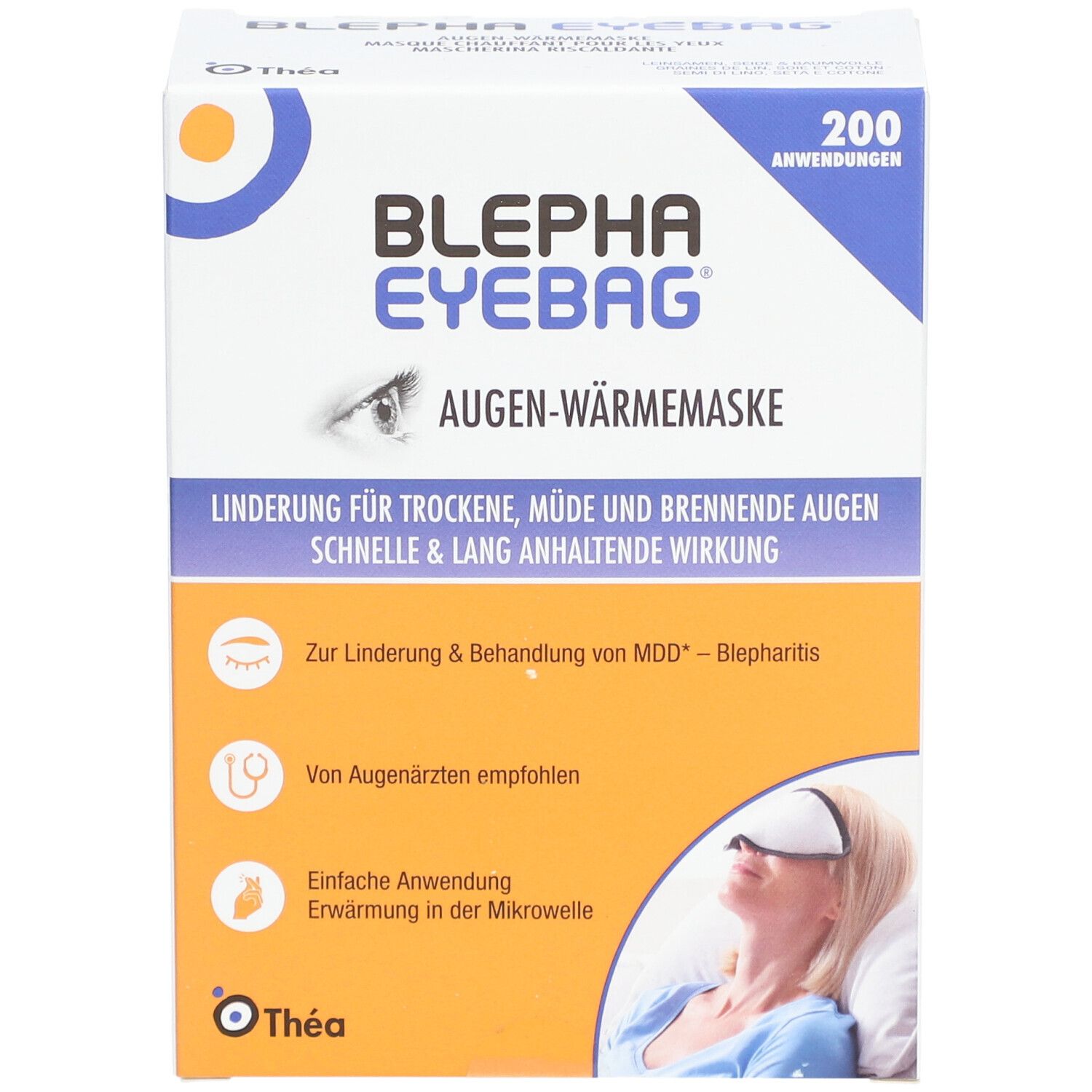 Blepha Eyebag, masque chauffant pour les yeux, 200 utilisations.