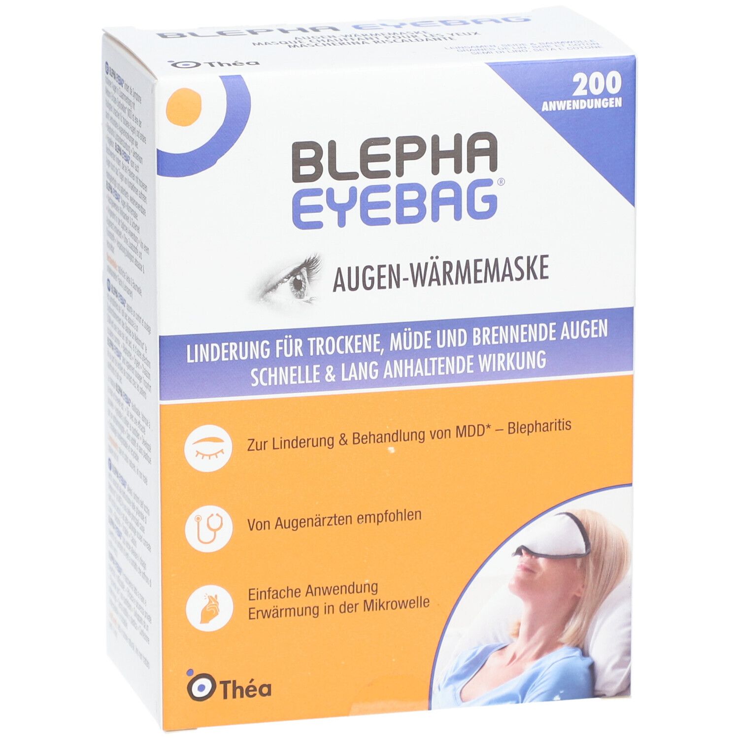 Blepha Eyebag, masque chauffant pour les yeux, 200 utilisations.
