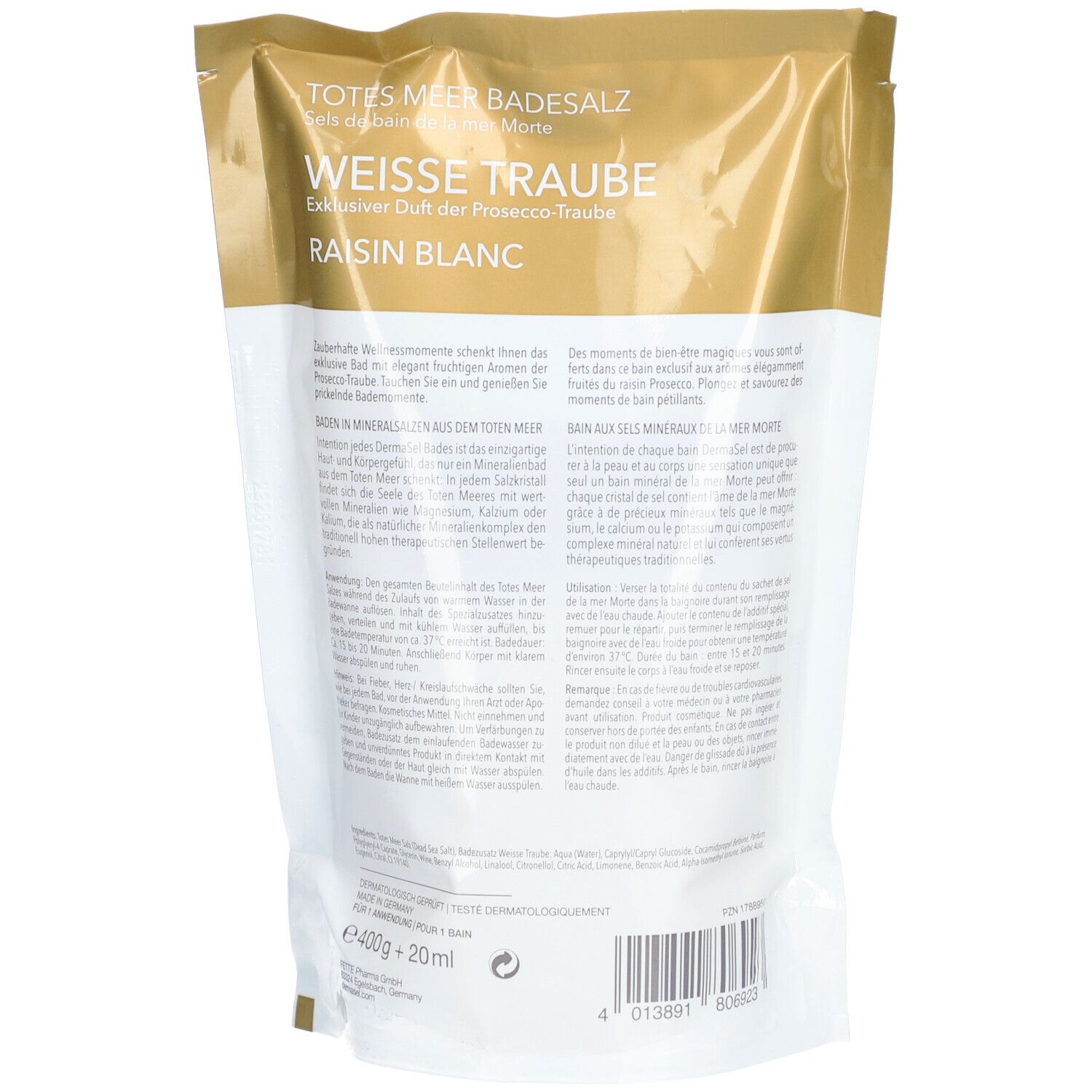 DERMASEL® Dode Zee Badzout Witte Druif