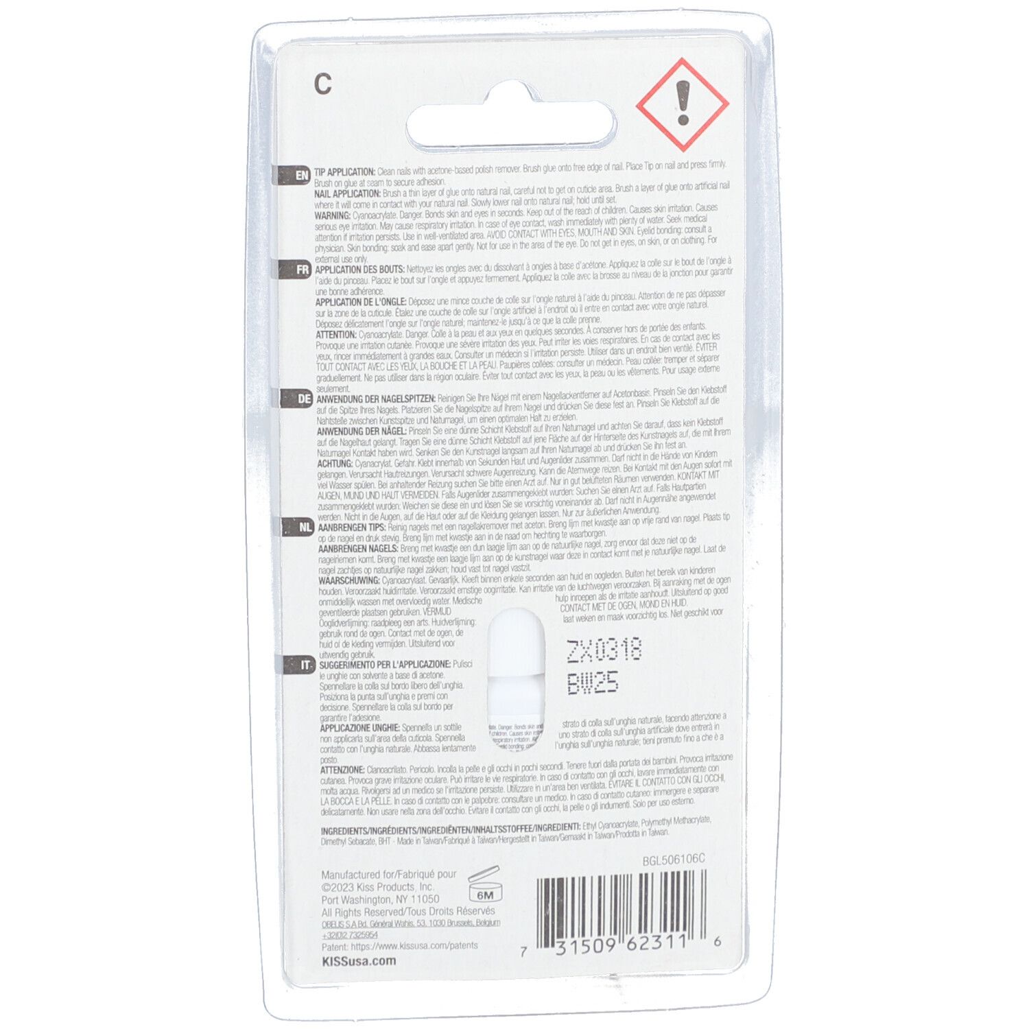 KISS Powerflex Brush-On Colle pour Ongles