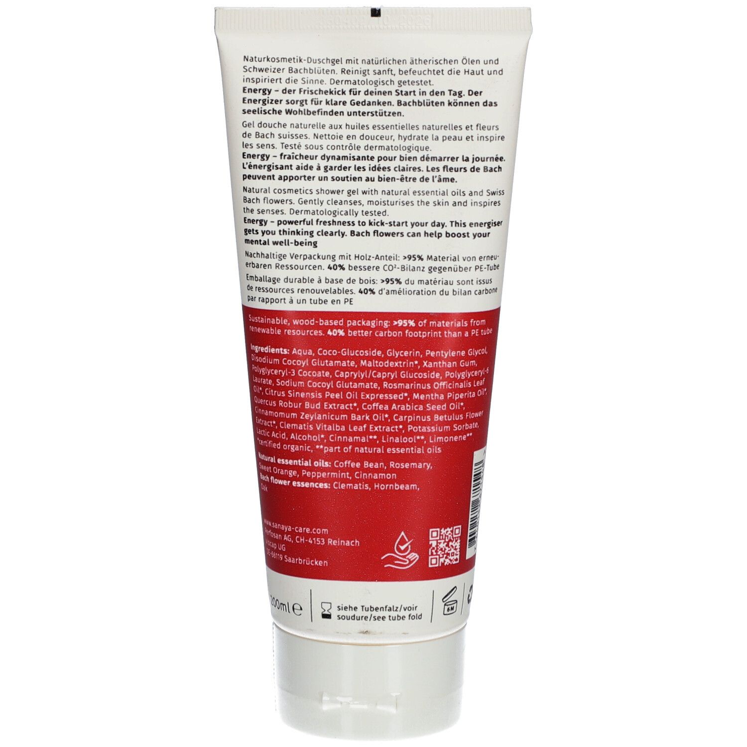 SANAYA Energie Aroma Douchegel met Bach bloemen