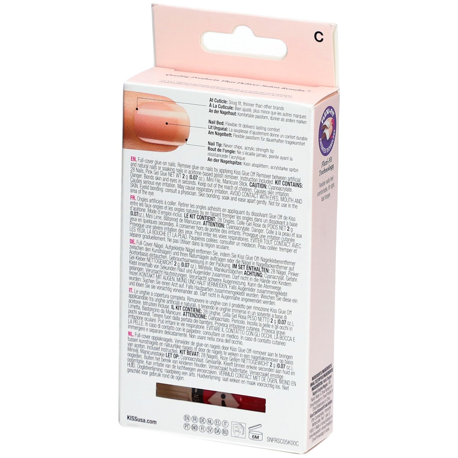 Kiss Salon Acrylic Kit Faux Ongles French Nude