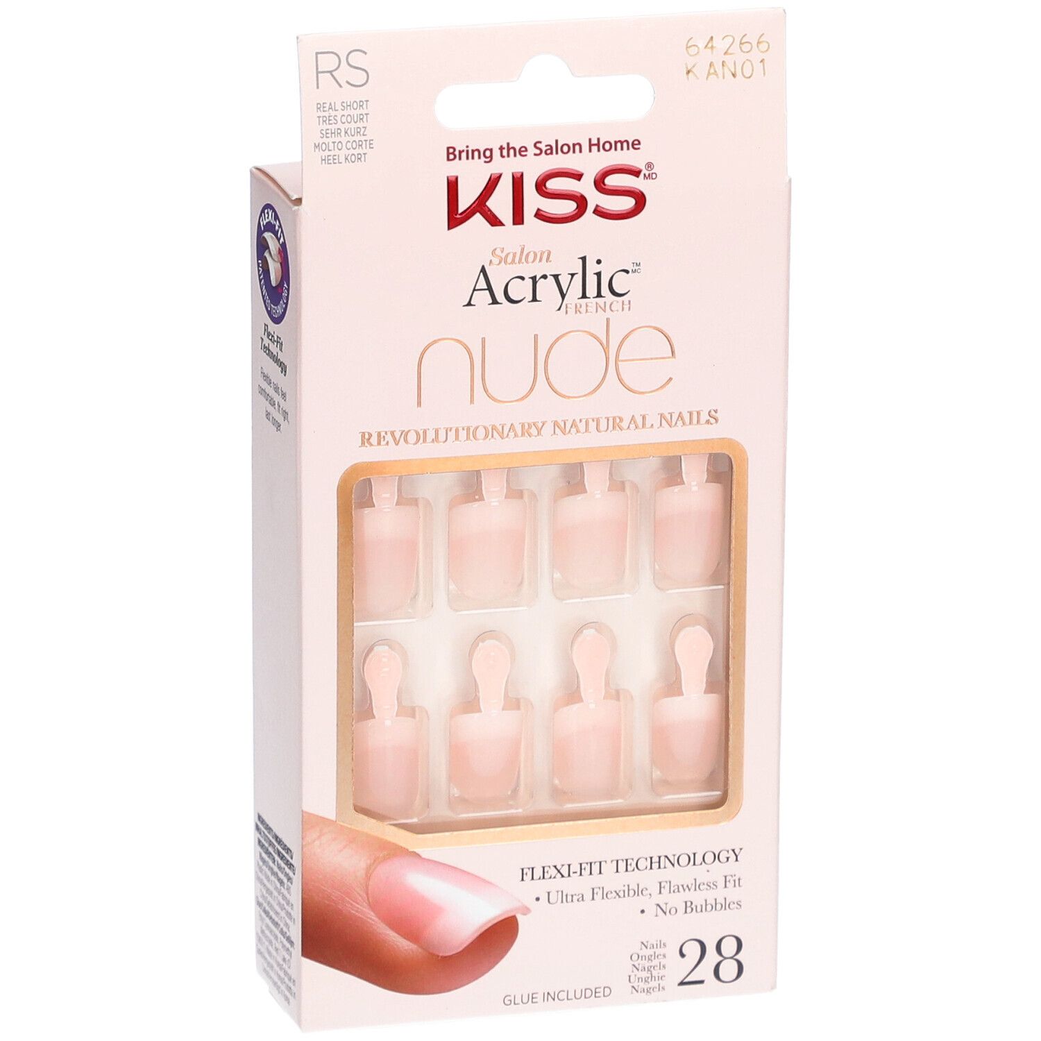 Kiss Salon Acrylic Kit Faux Ongles French Nude
