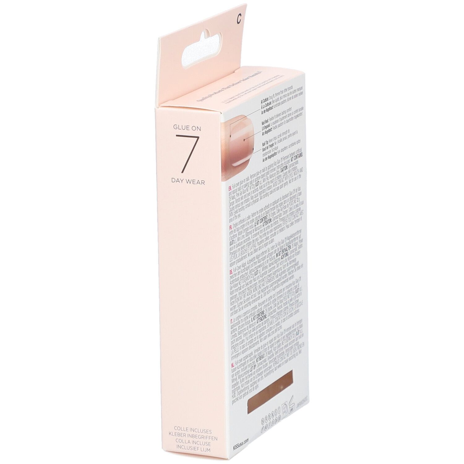 KISS Salon Acrylic Faux ongles French Nude Taille M