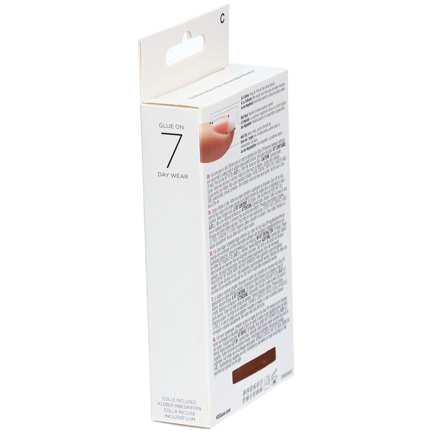 KISS Salon Acrylic Kit French – Set kunstnagels met acryl-look