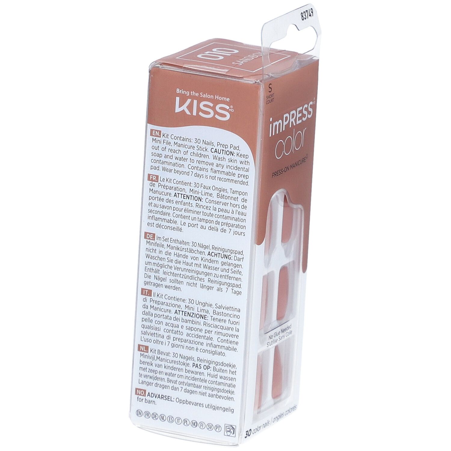 KISS ImPress Color Kit Faux-Ongles Gel Prêt à porter - Bac à Sable