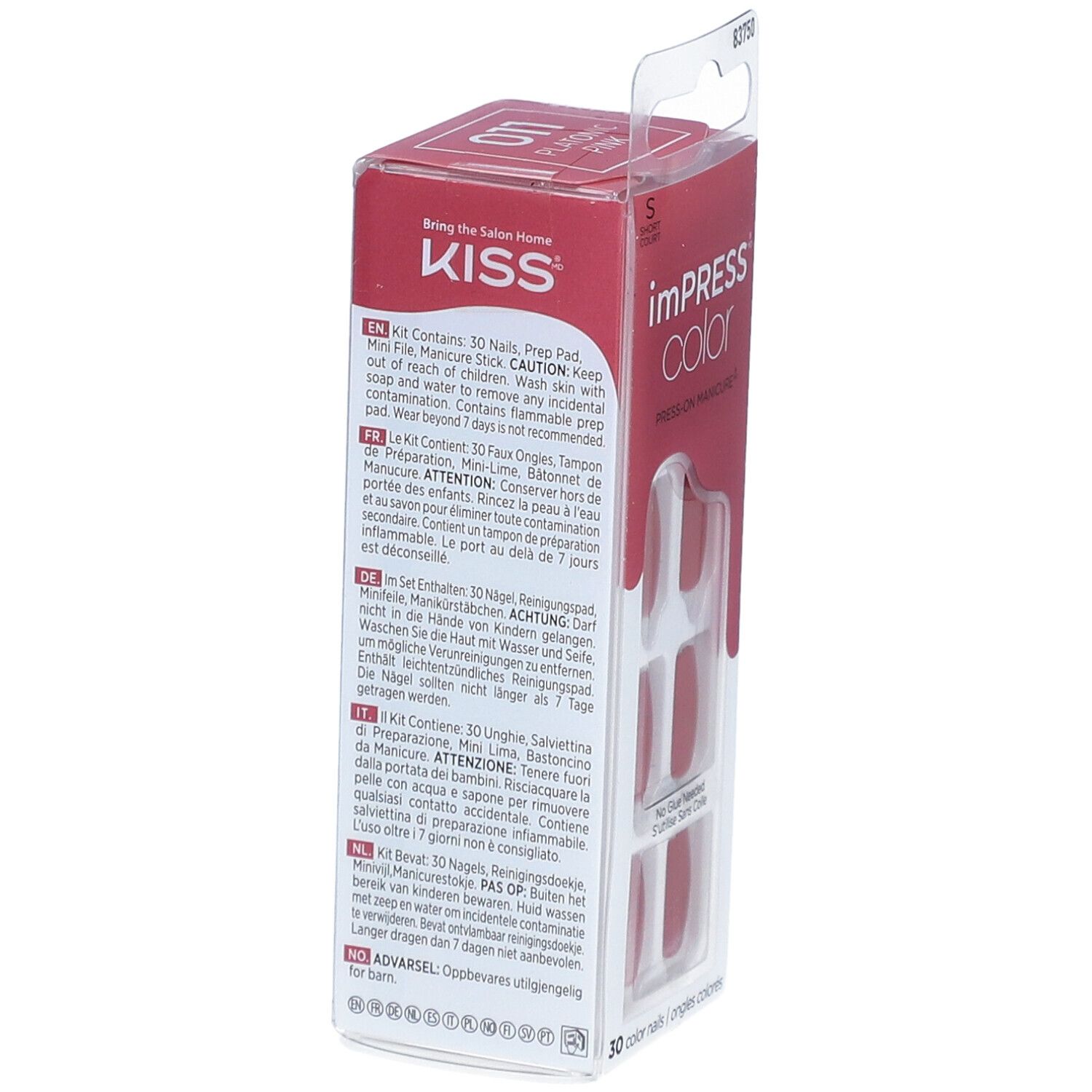 KISS Impress Color Kit Faux-Ongles Gel – Rose Court