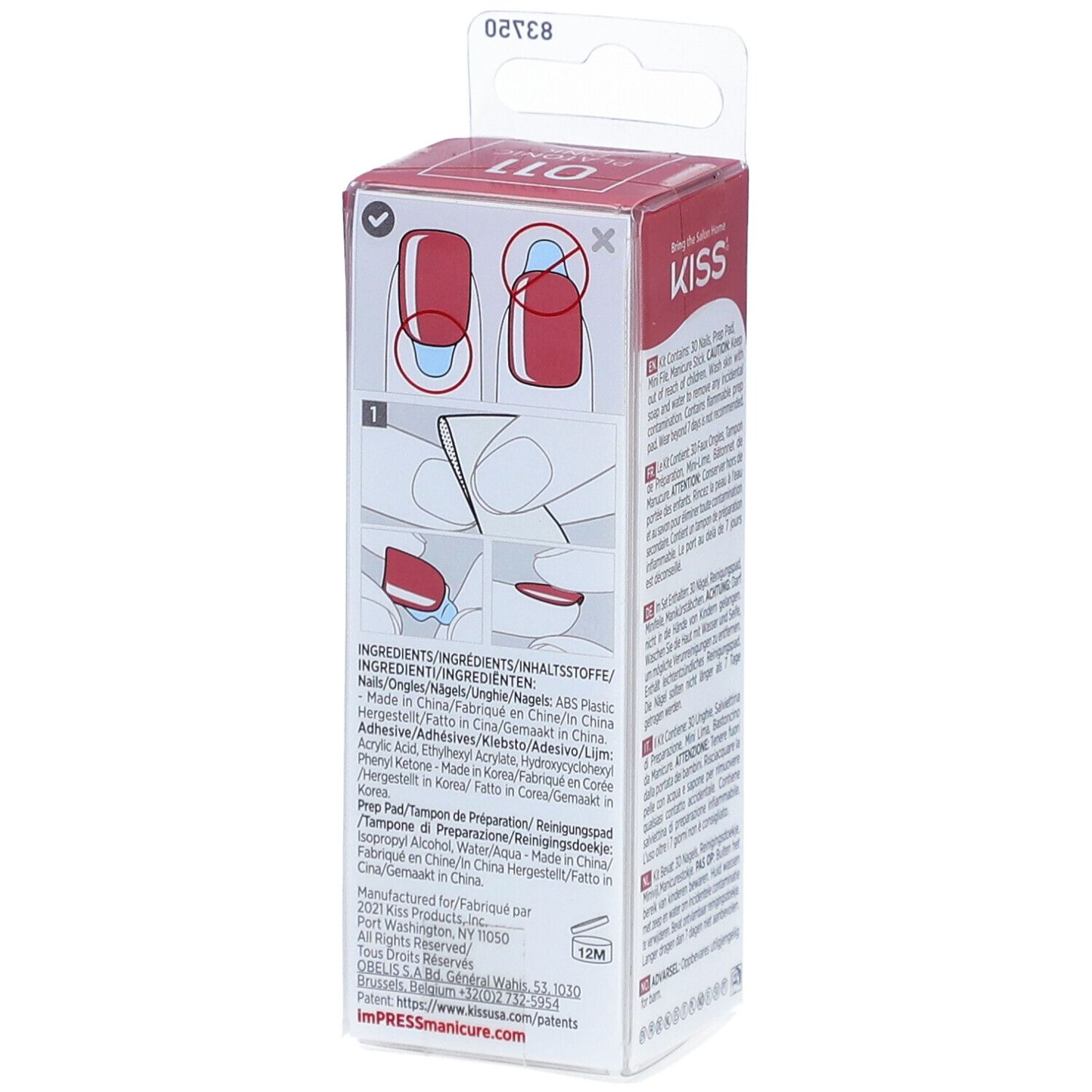 KISS Impress Color Kit Faux-Ongles Gel – Rose Court