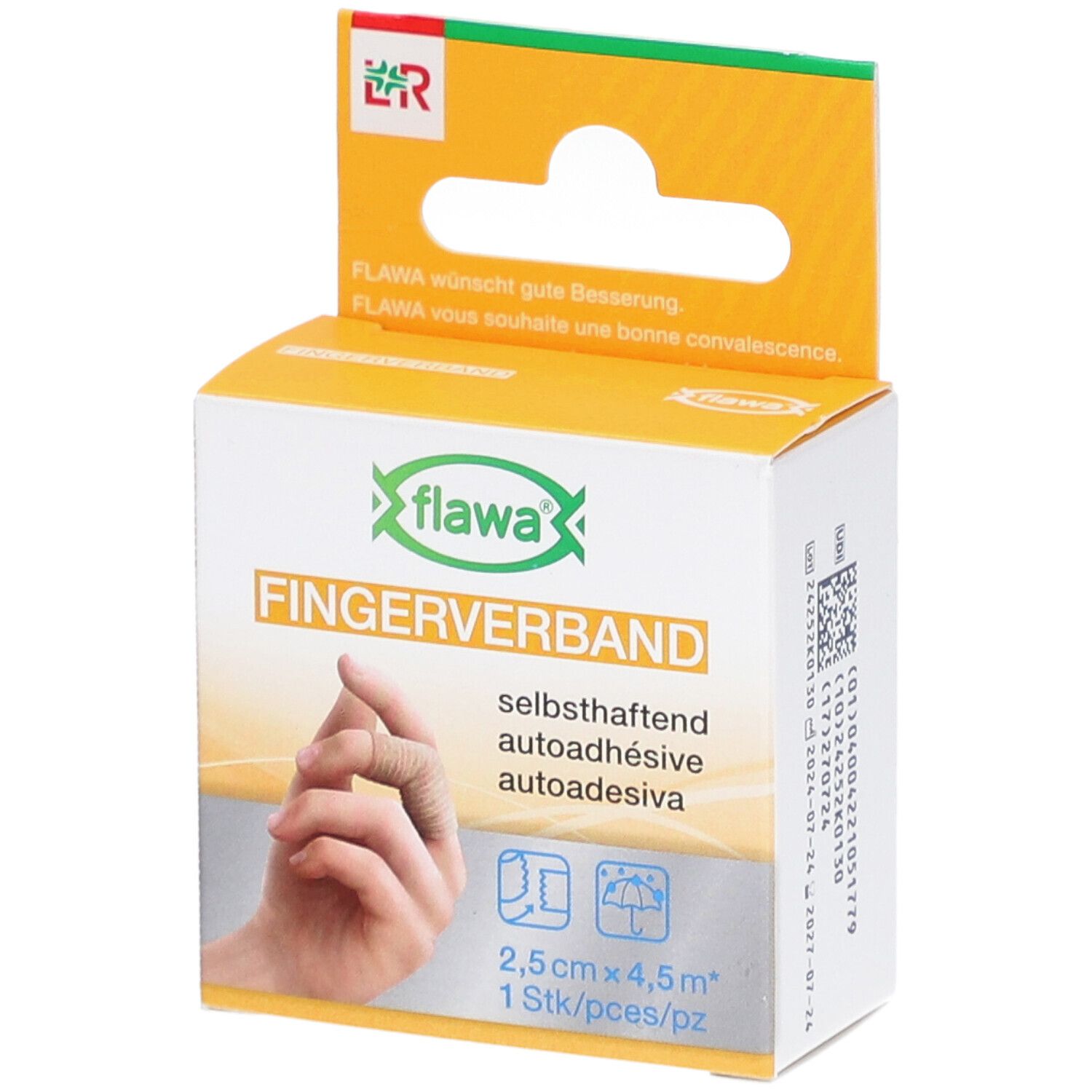 FLAWA vingerverband zelfklevend fixatieverband voor vingers 2,5 cm x 4,5 m