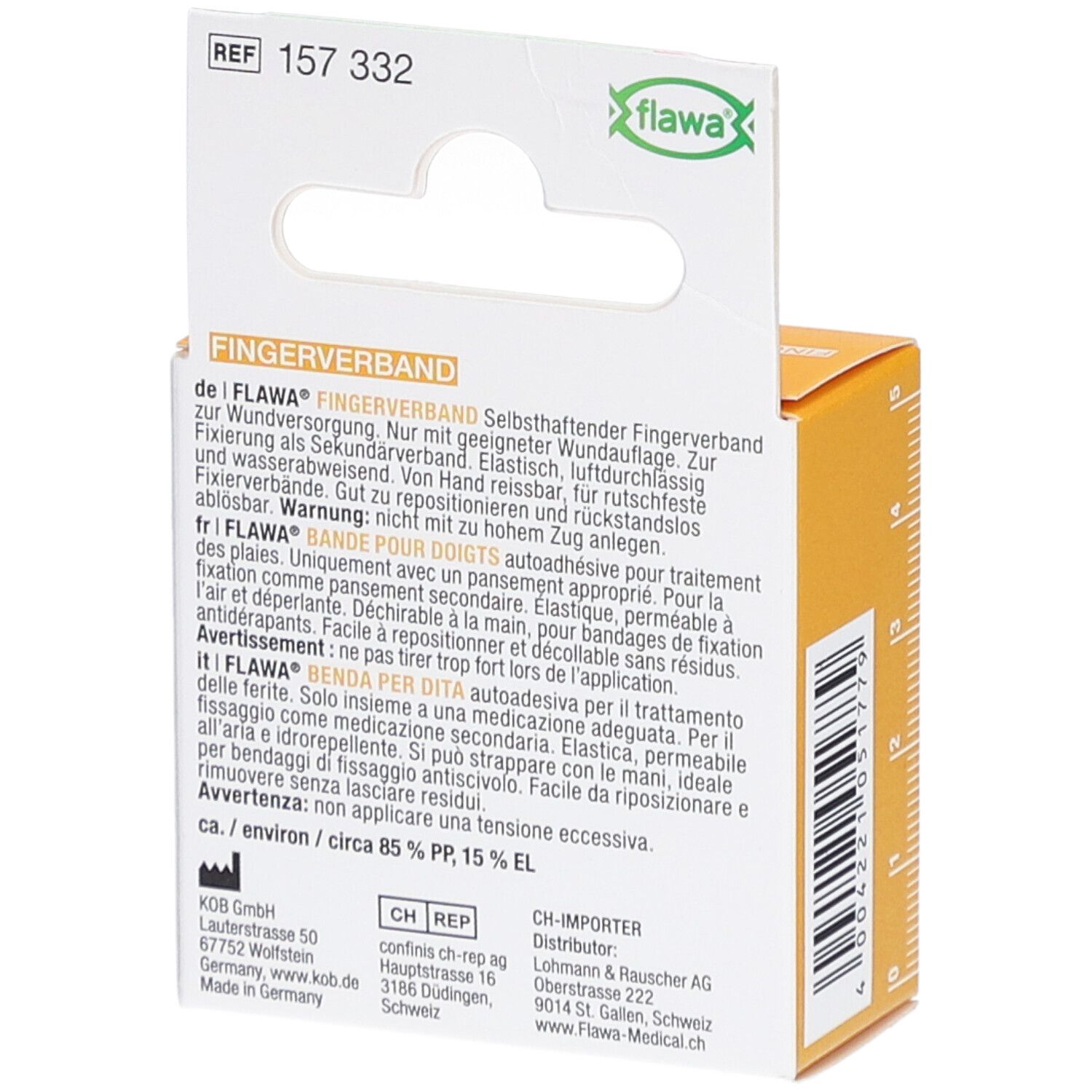 FLAWA vingerverband zelfklevend fixatieverband voor vingers 2,5 cm x 4,5 m
