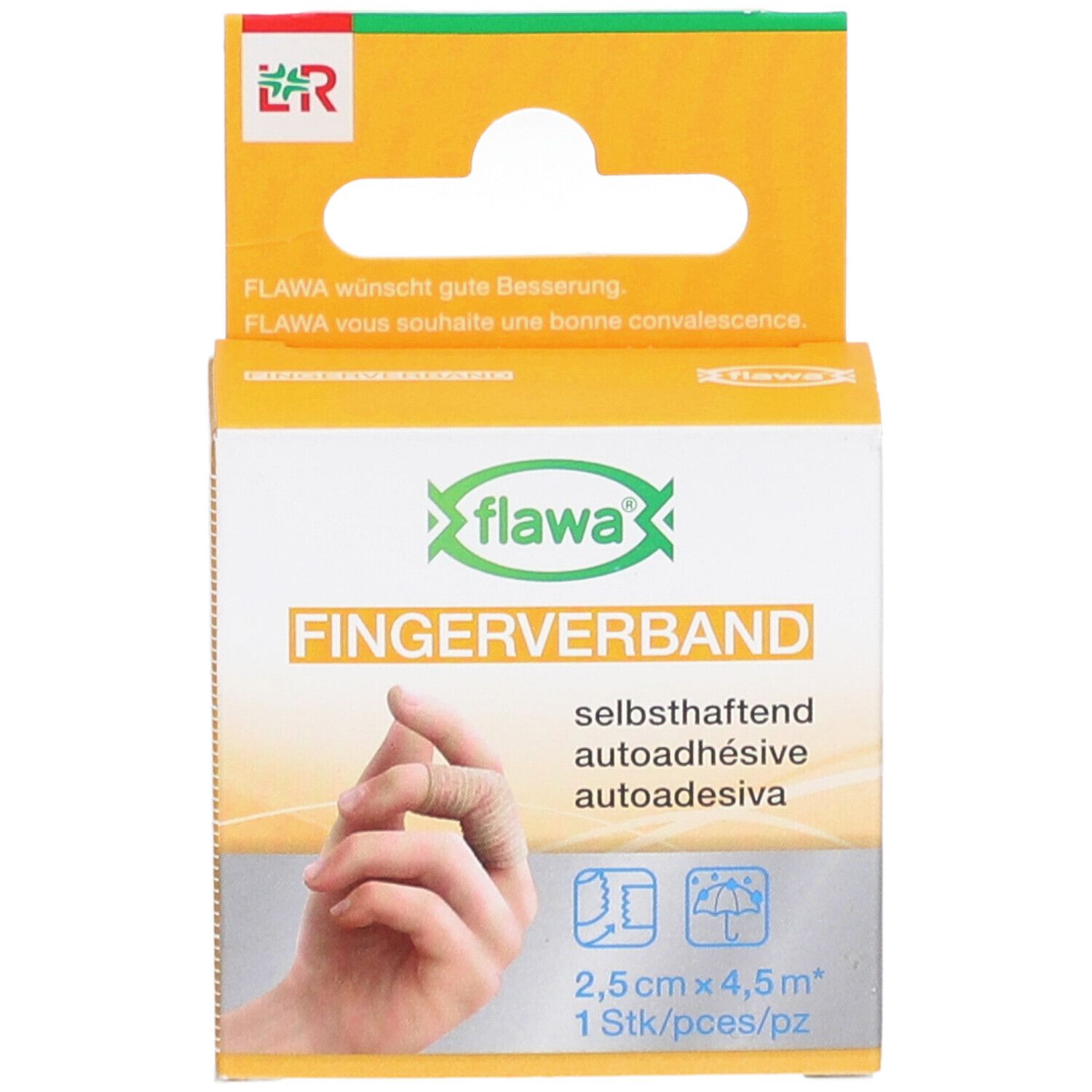 FLAWA vingerverband zelfklevend fixatieverband voor vingers 2,5 cm x 4,5 m