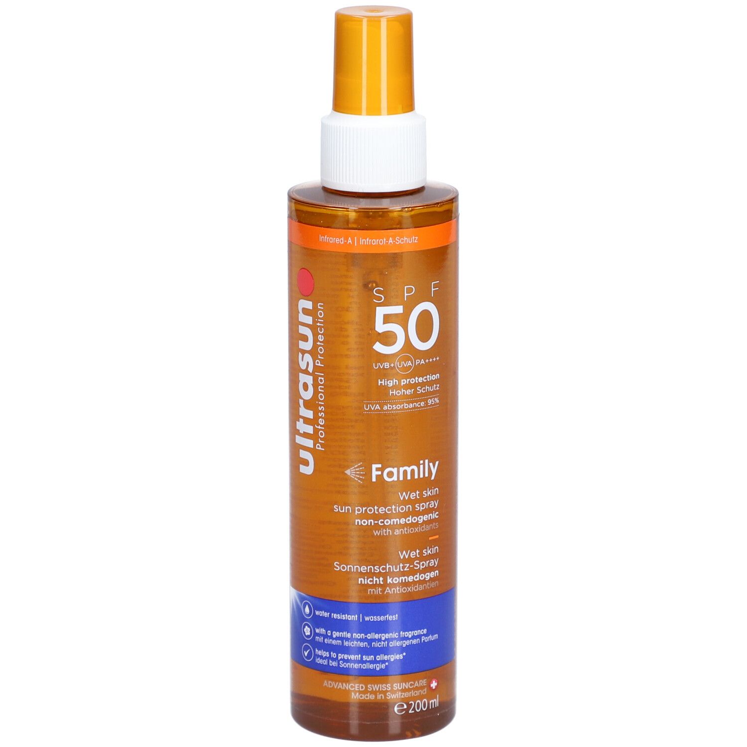 Ultrasun Family Wet Skin Spray Solaire SPF50