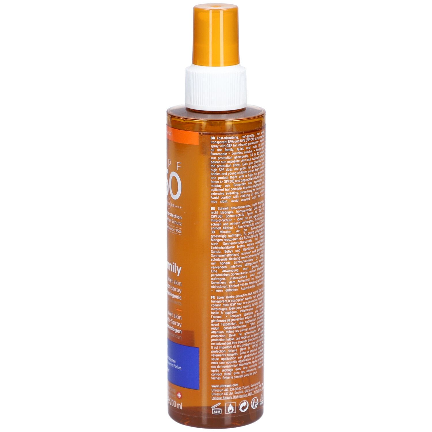 Ultrasun Family Wet Skin Spray Solaire SPF50