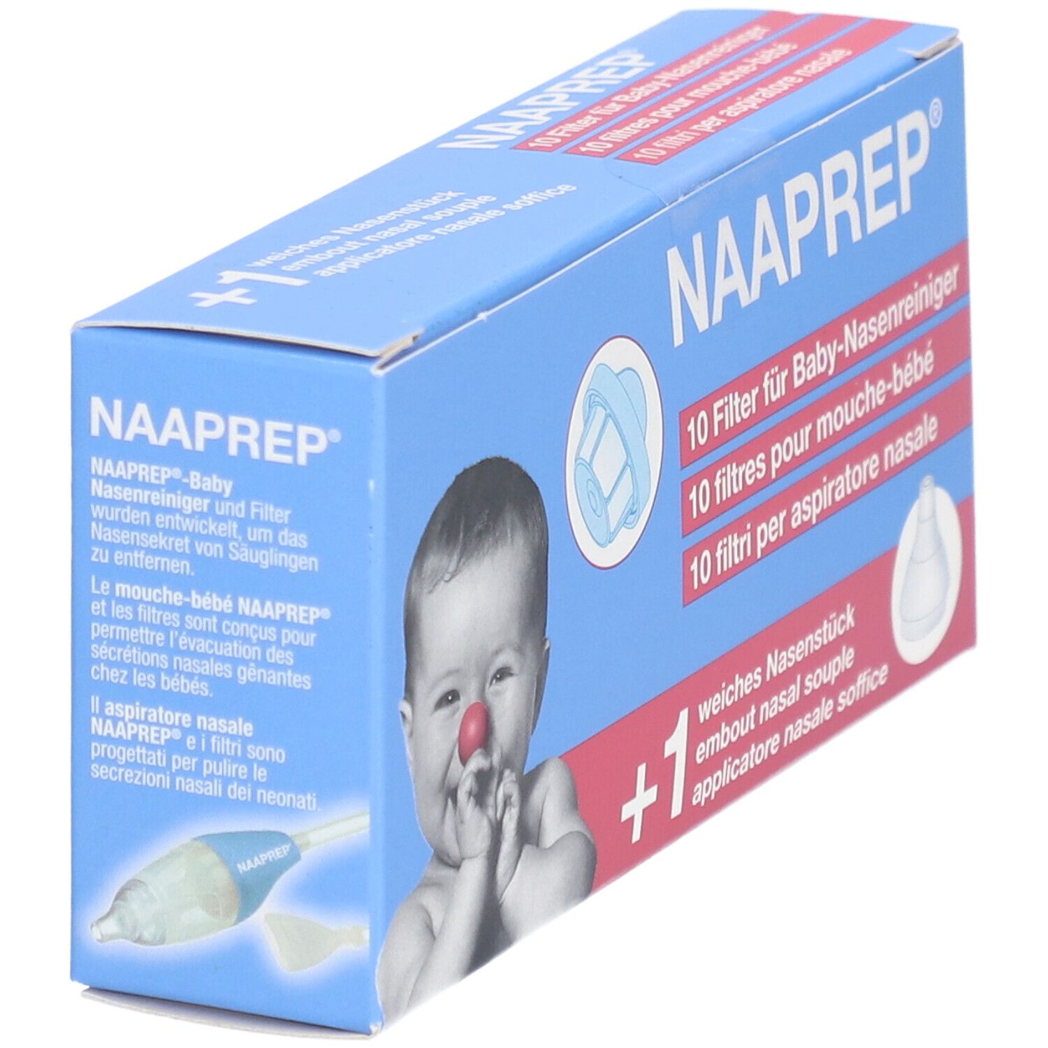 NAAPREP® Filtres pour mouche-bébé + Embout nasal souple