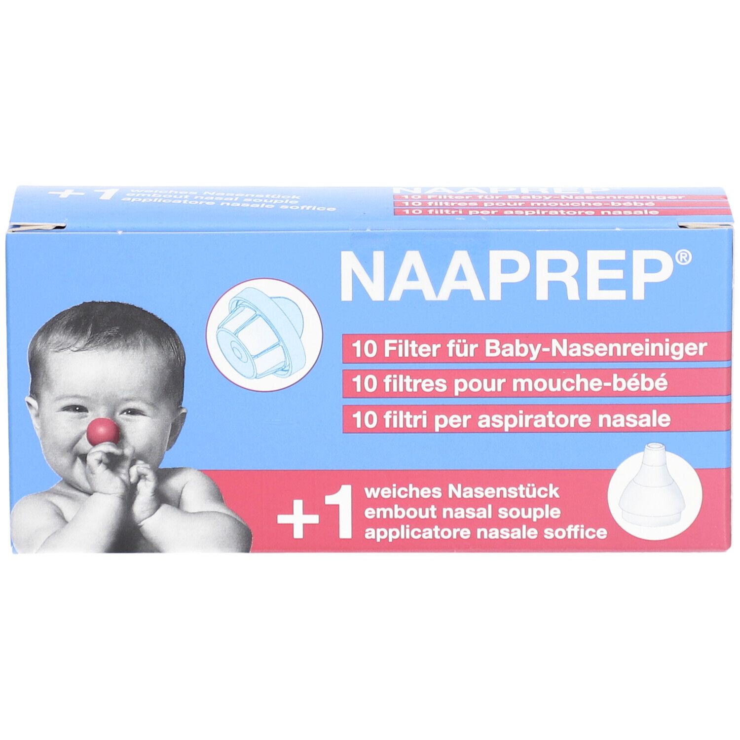 NAAPREP® Filtres pour mouche-bébé + Embout nasal souple
