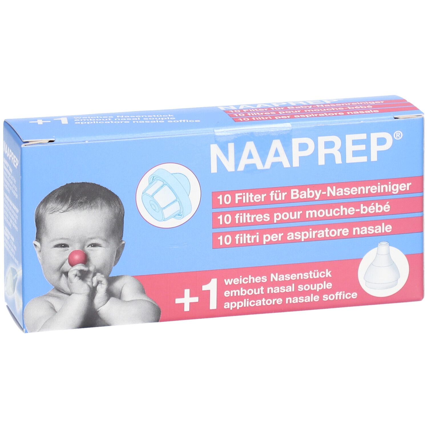 NAAPREP® Filtres pour mouche-bébé + Embout nasal souple