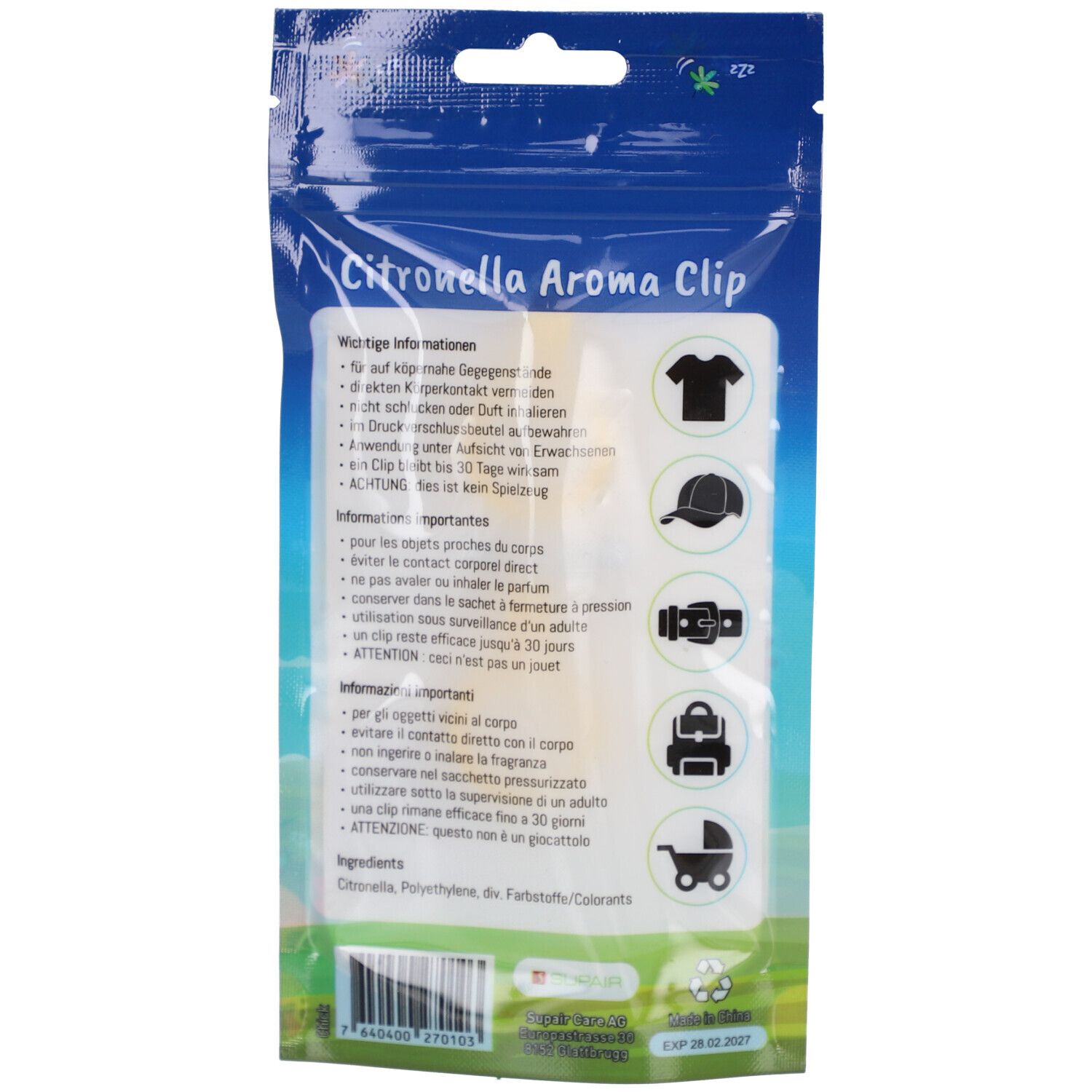 FlyAway® Citronella-Clip Kip Duopack