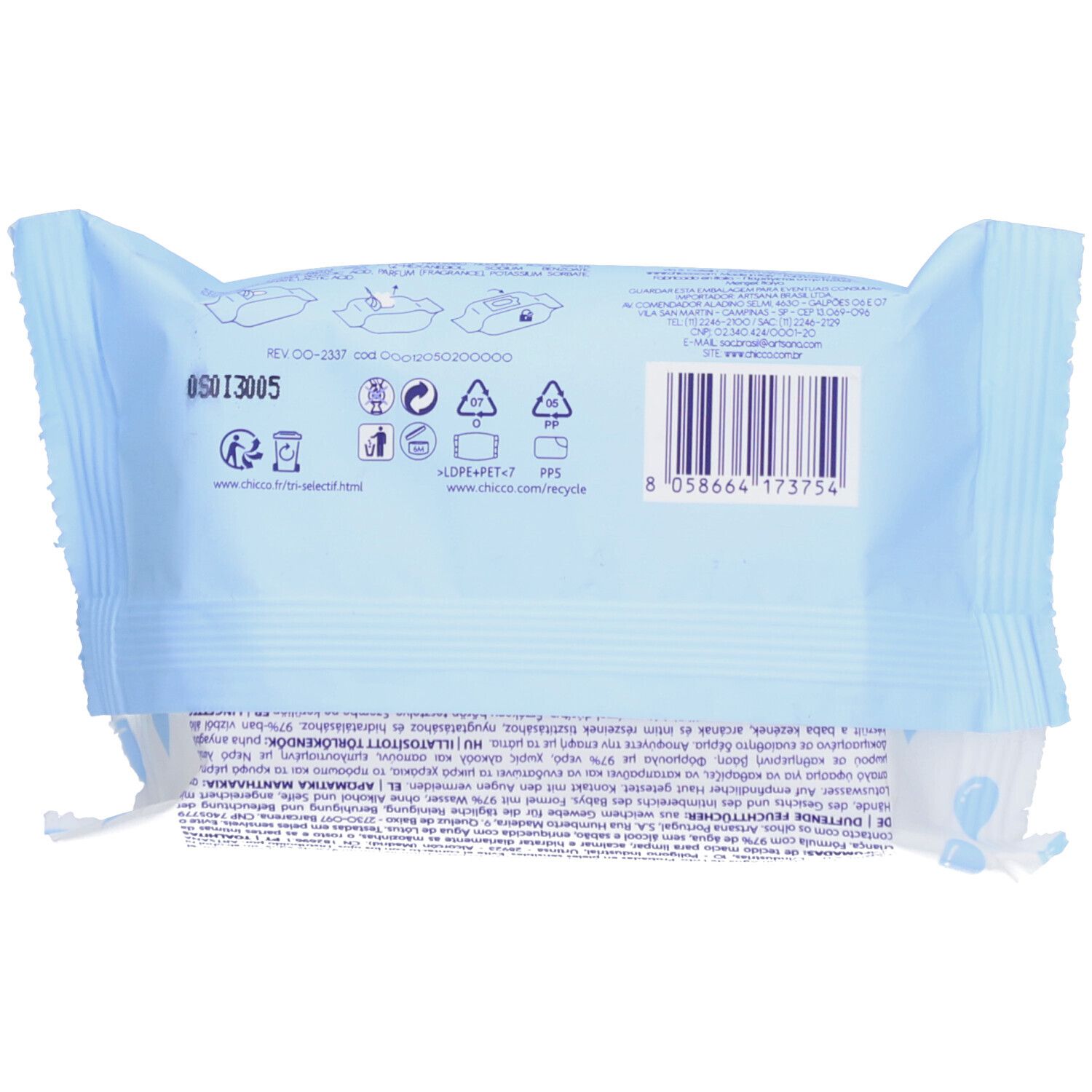 Chicco® Lingettes nettoyantes Pocket 0m+