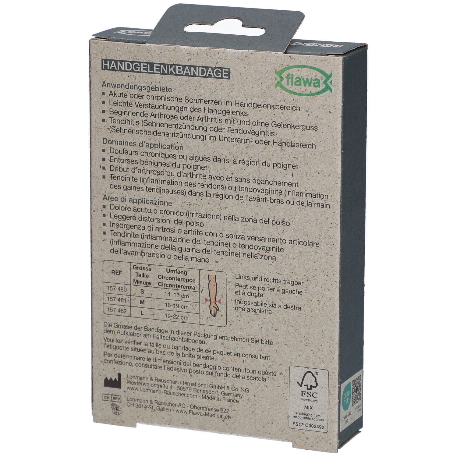 bandage pour poignet flawa® taille M