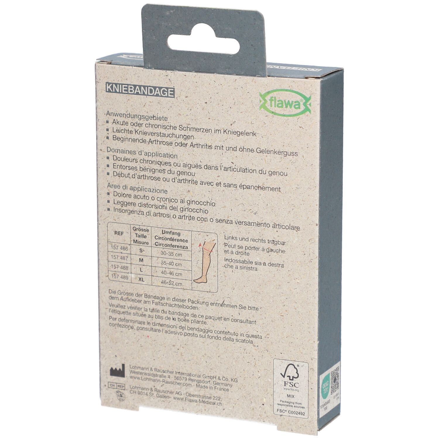 flawa® Bandage pour le genou taille XL
