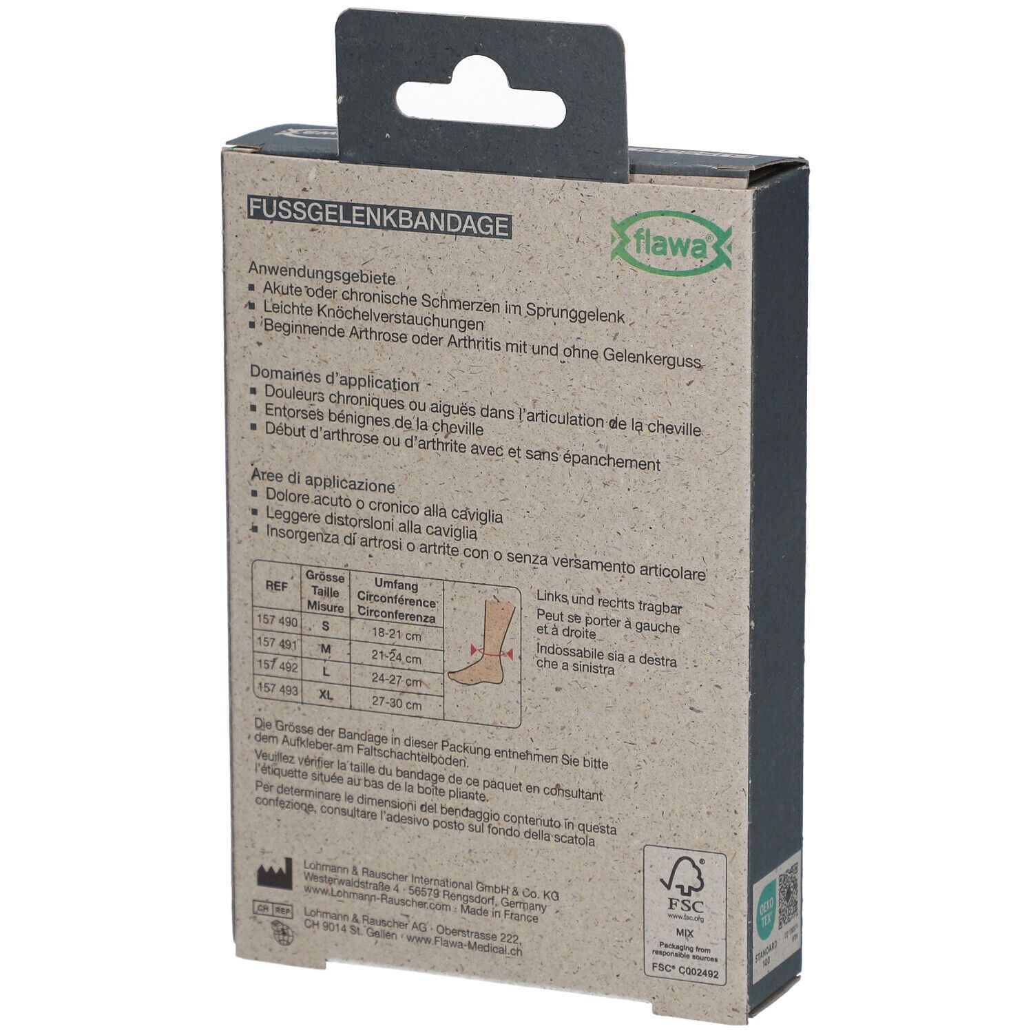 bandage de cheville flawa® taille S