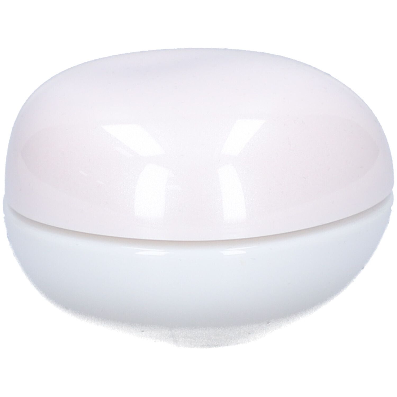 Witte pot met deksel.