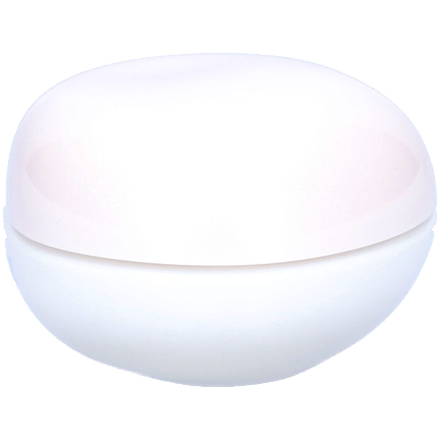 Witte pot met deksel.