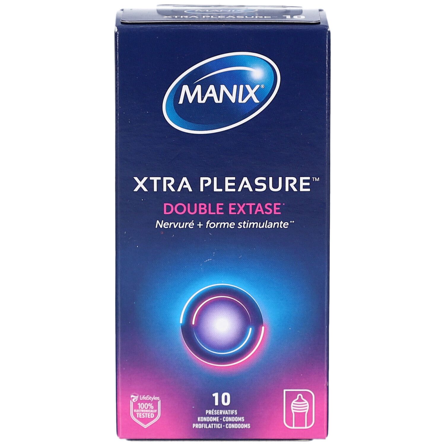 Manix condooms Xtra Pleasure Double Extase, 10 stuks.