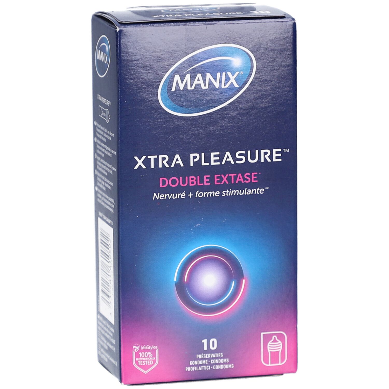 Manix condooms Xtra Pleasure Double Extase, 10 stuks.