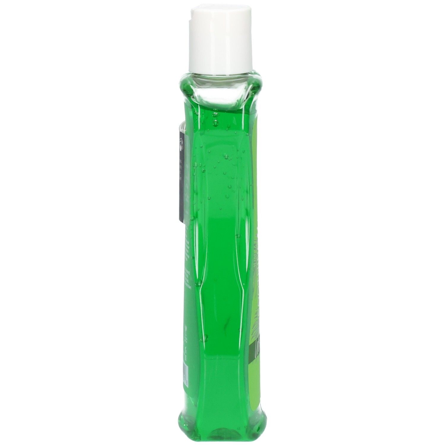 Zijaanzicht van een groene fles Australian Gold Soothing Aloe After Sun Gel met witte dop.