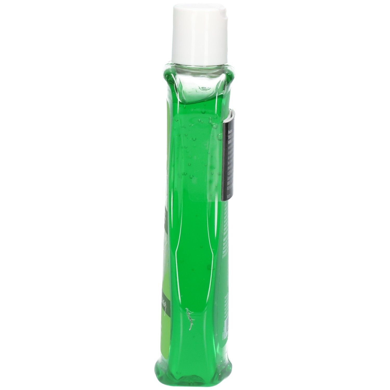 Zijaanzicht van een groene fles Australian Gold Soothing Aloe After Sun Gel met witte dop.