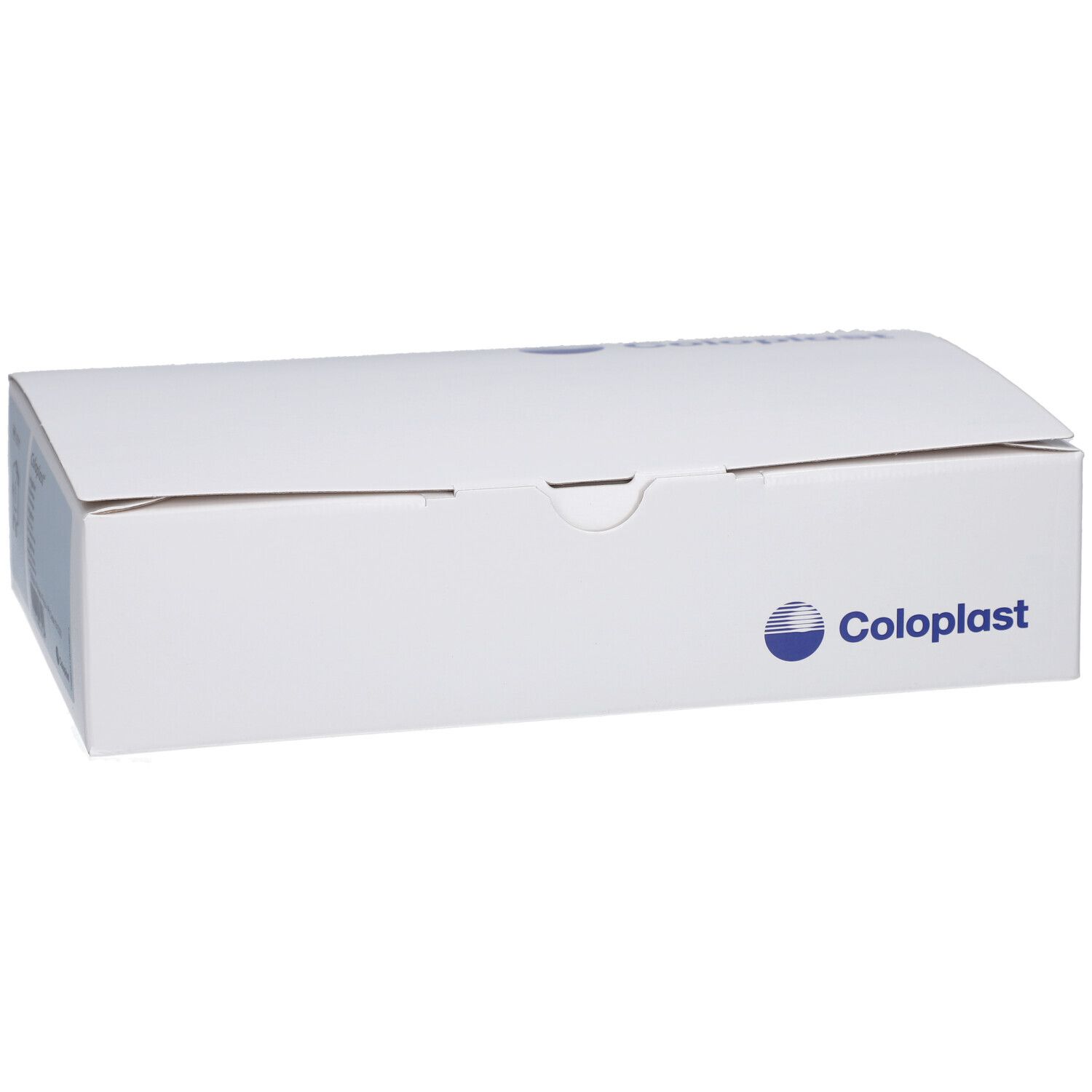 Boîte Coloplast avec logo.