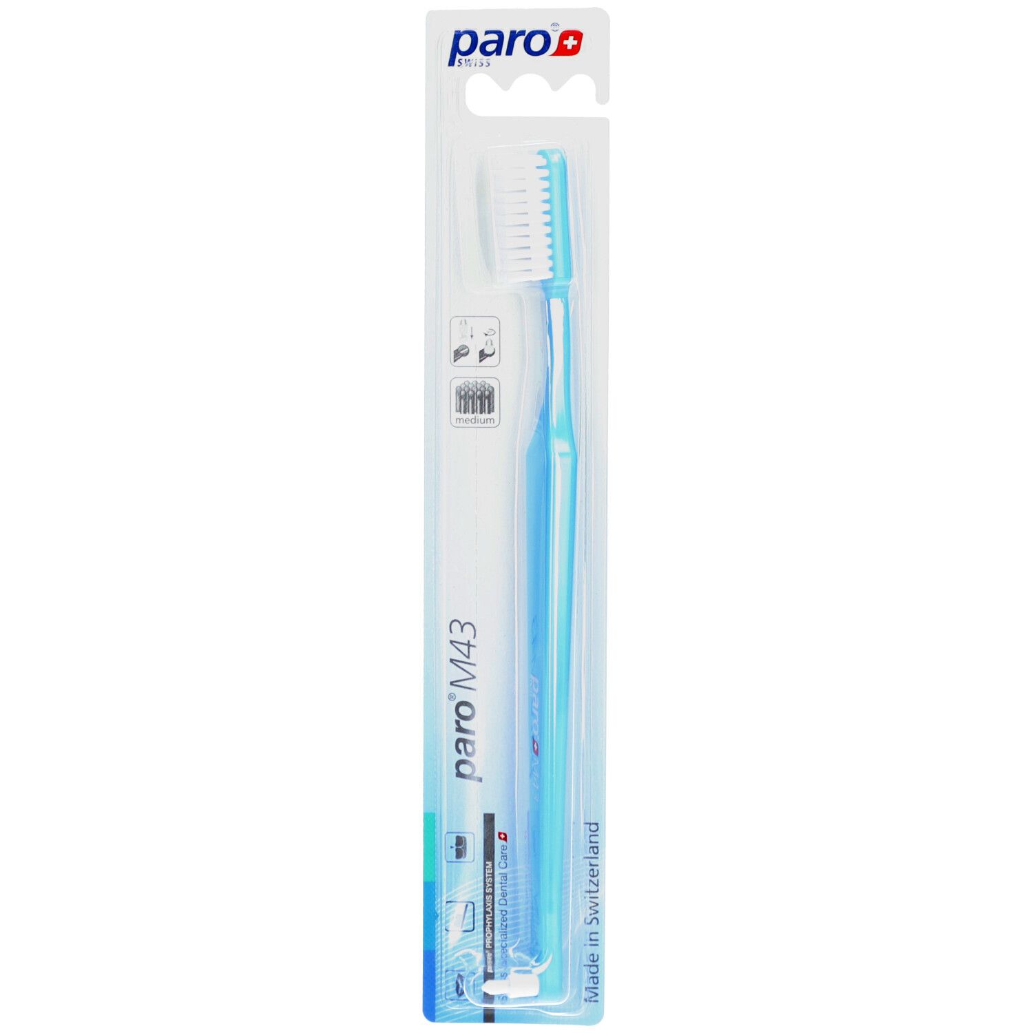 paro® tandenborstel M43 medium en interdentale ruimtes
