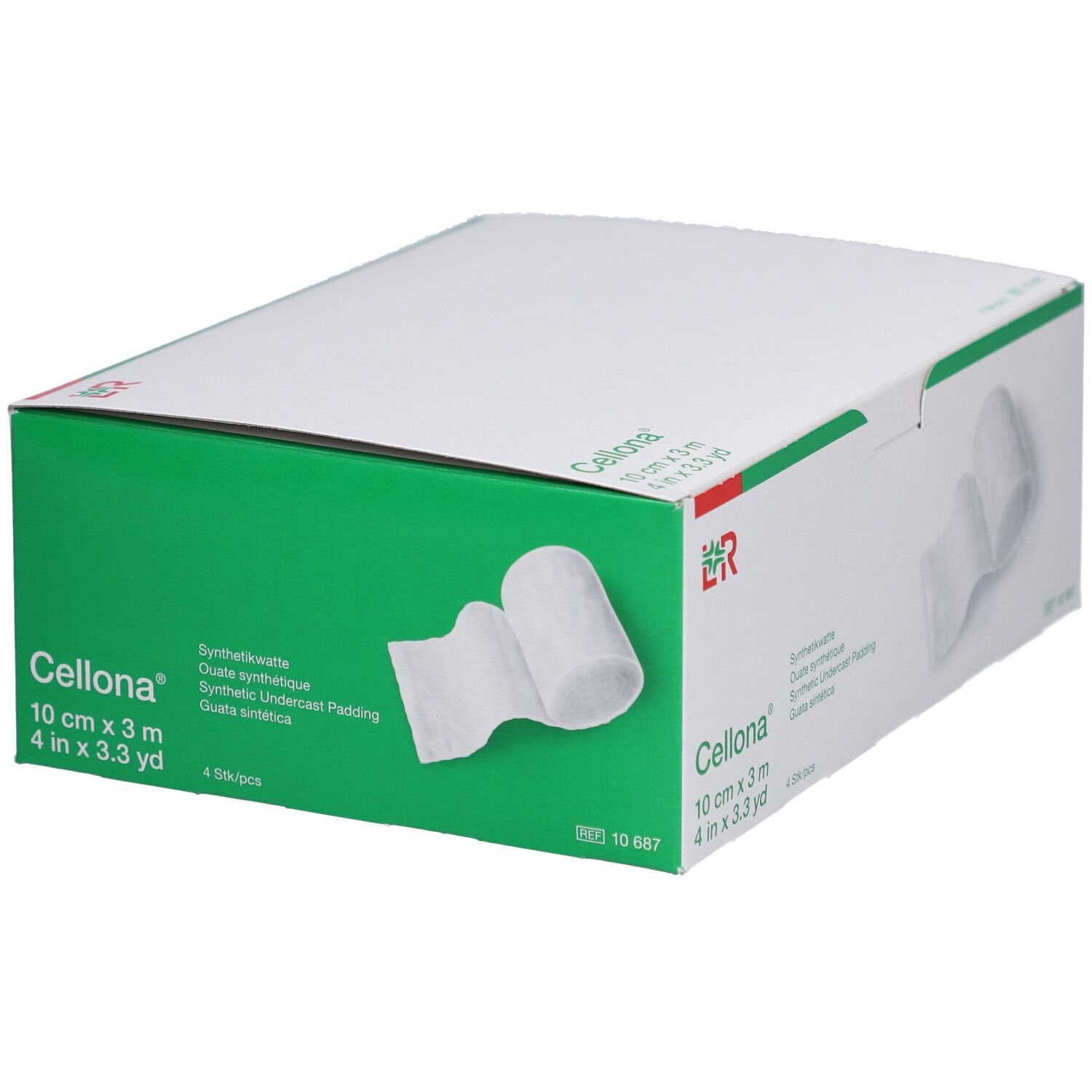Cellona ouate synthétique, 10 cm x 3 m. Rembourrage pour plâtres et orthèses.