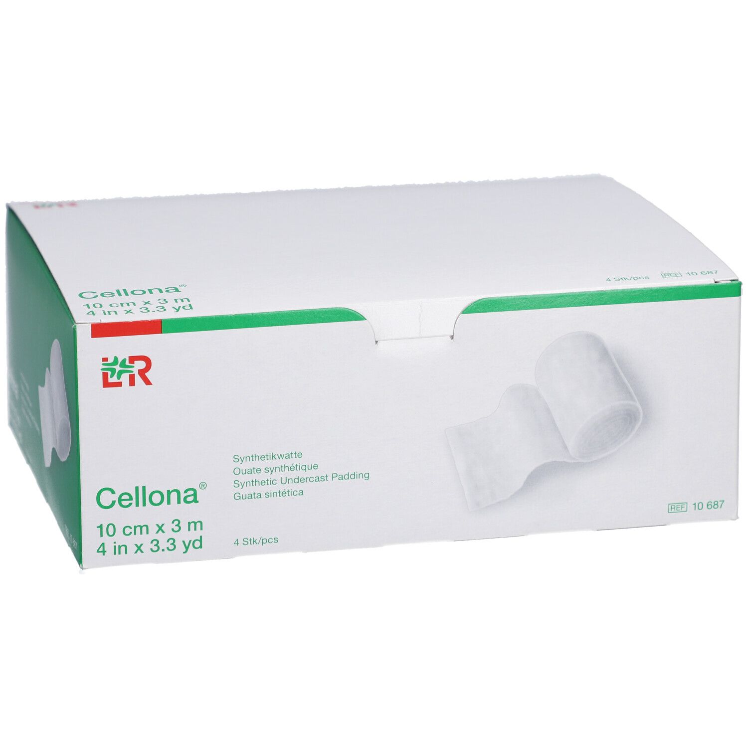 Cellona ouate synthétique, 10 cm x 3 m, 4 pièces.