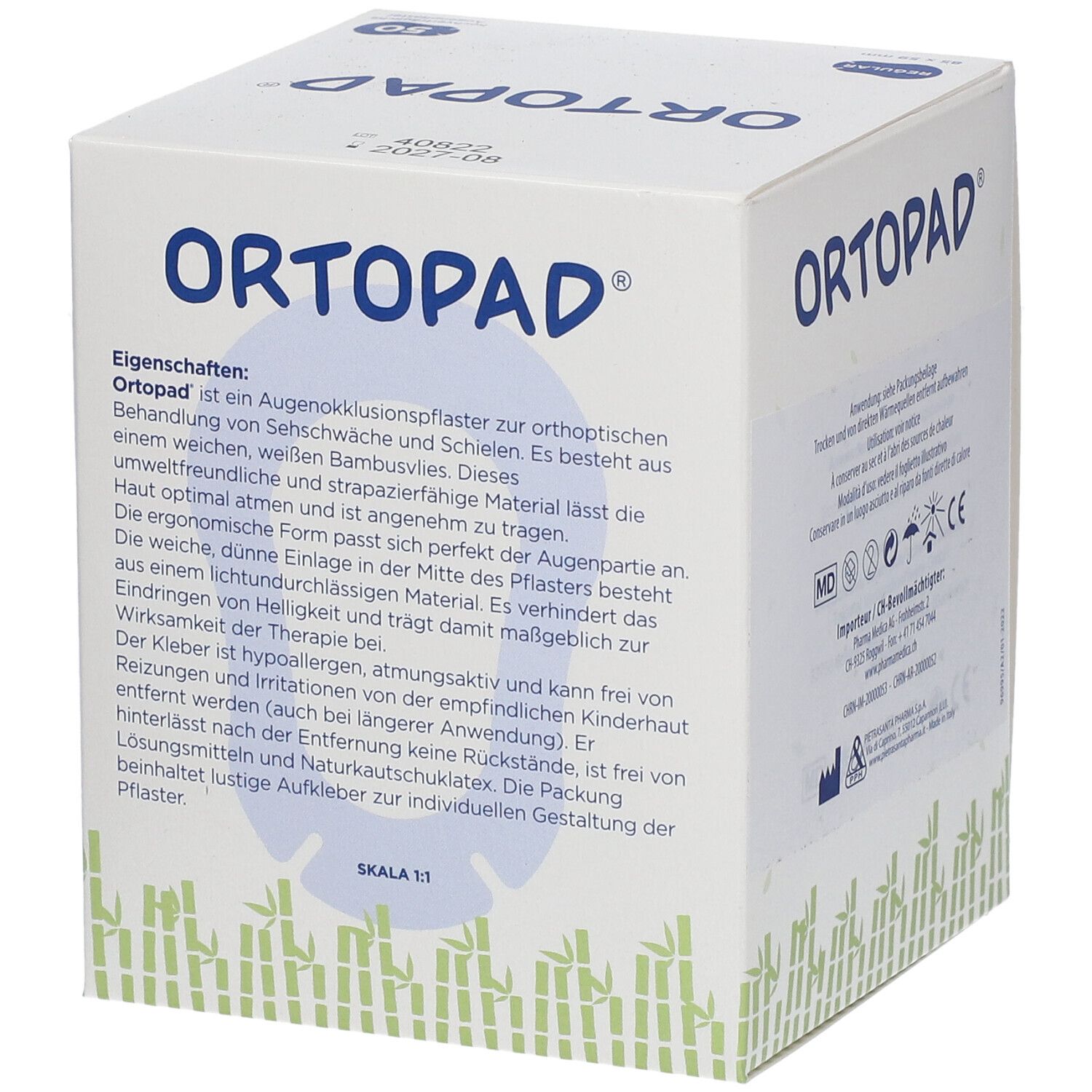 Ortopad Blanc Regular Compresse Oculaire 85 x 59 mm