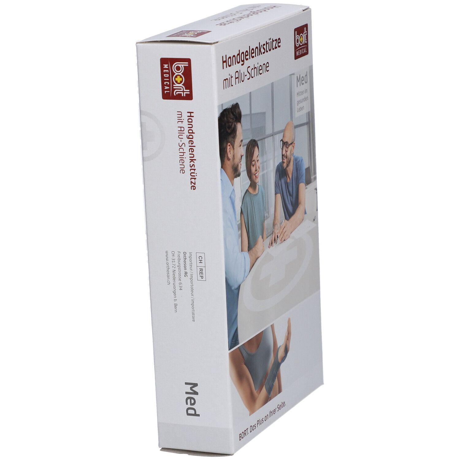 Bort polsbandage met aluminium spalk, beige, maat S rechts