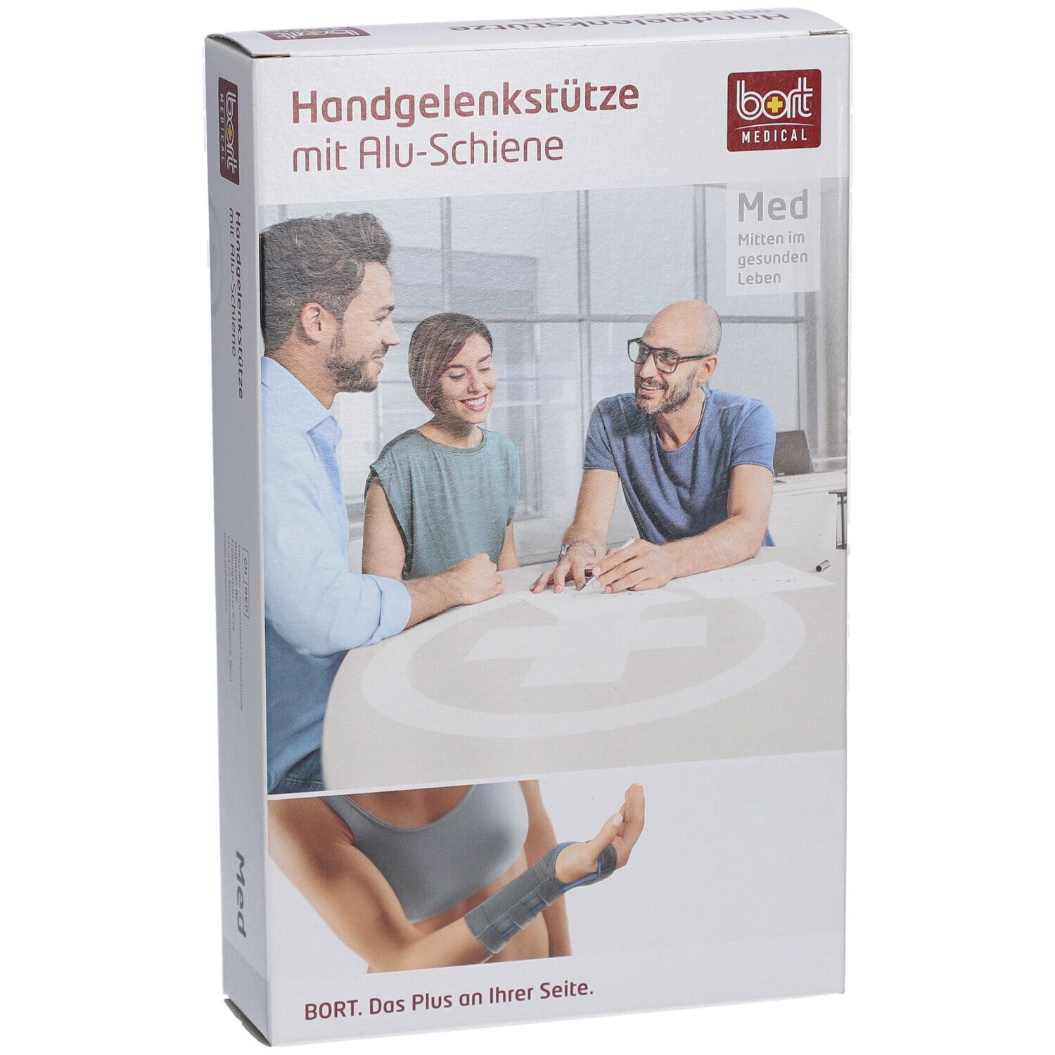 Bort polsbandage met aluminium spalk, beige, maat S rechts