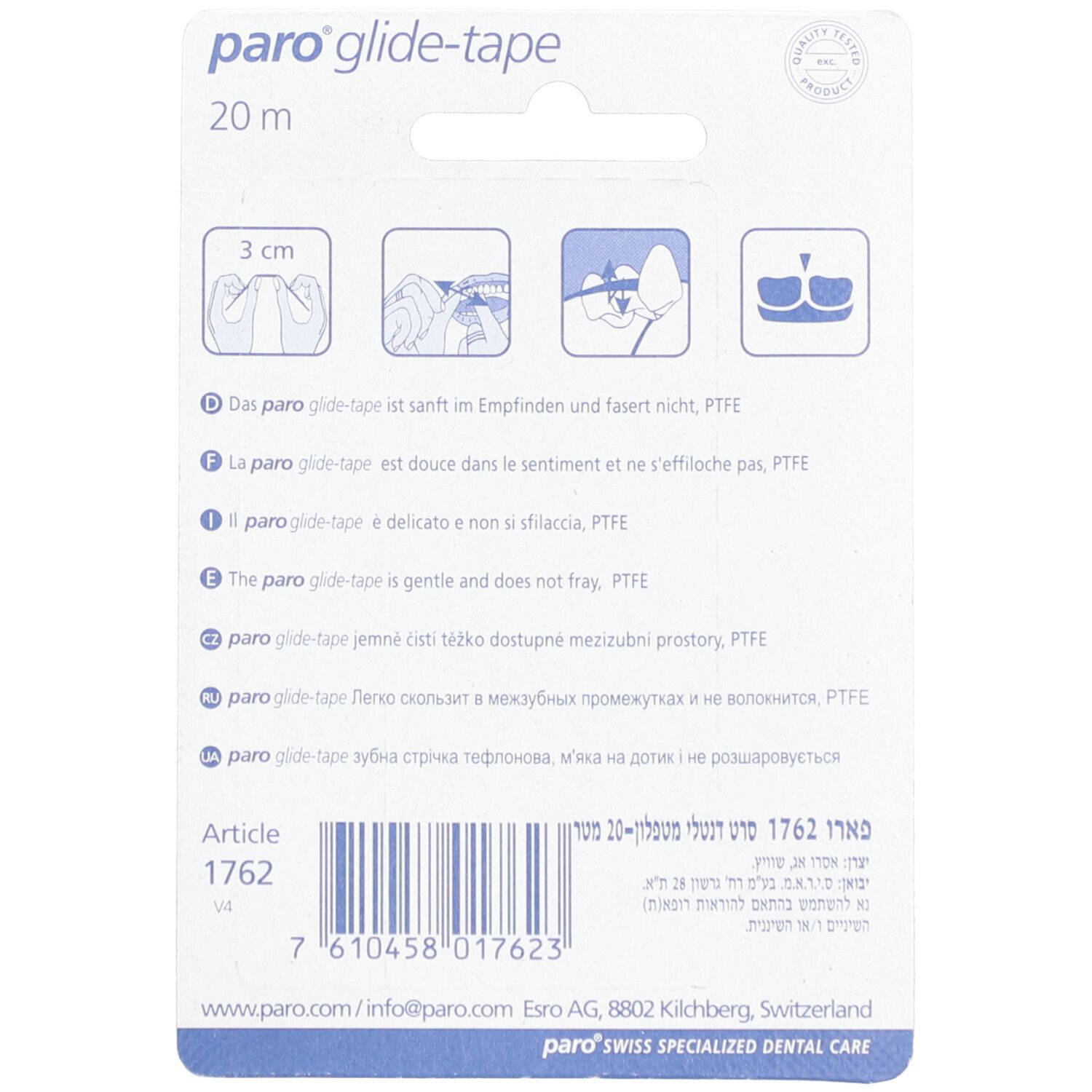 paro® Glide-Tape Fil dentaire PTFE 20 mètres