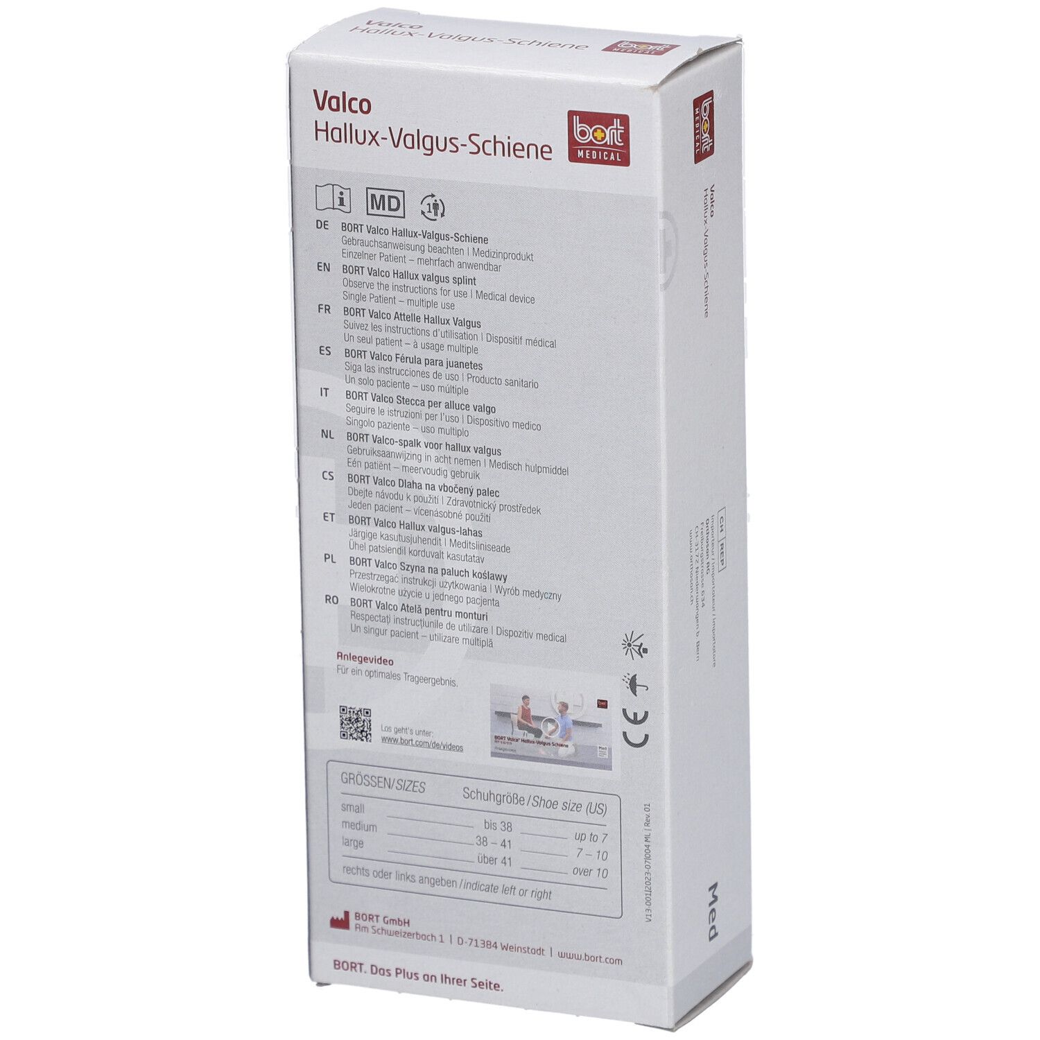 BORT Valco® Attelle Hallux-Valgus taille 38-41 droite